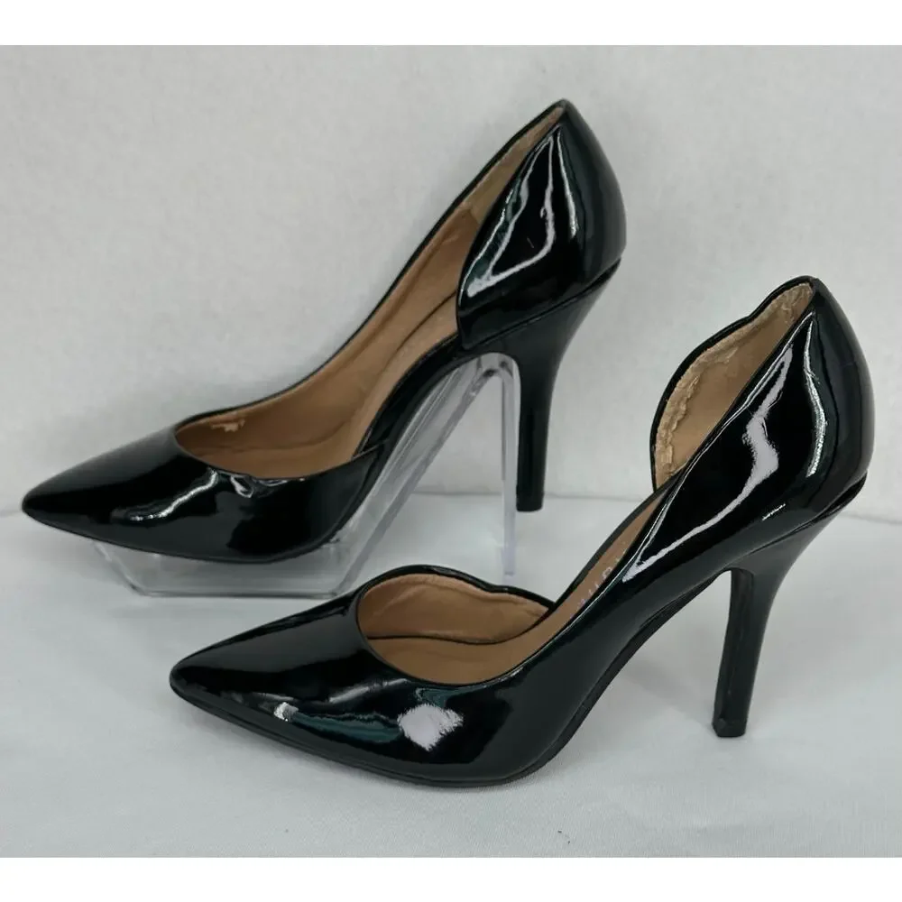 Chinese Laundry Socialite Black Patent Leather Pumps 6M - Picture 3 of 7